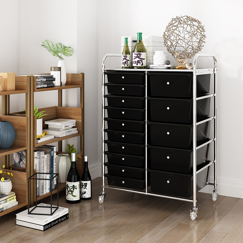 柜子客厅可移动塑料收纳卧室床头零食储置物柜收纳柜