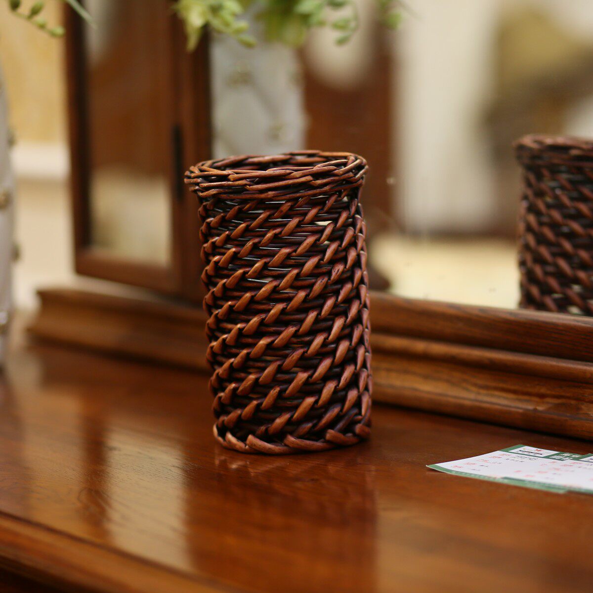 花瓶摆件藤编客厅插花干花装饰创意仿真家居饰品花瓶