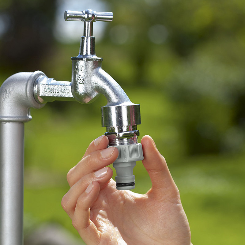 德国进口gardena嘉丁拿六分外丝螺纹水龙头接头洗衣机6分奶嘴接头