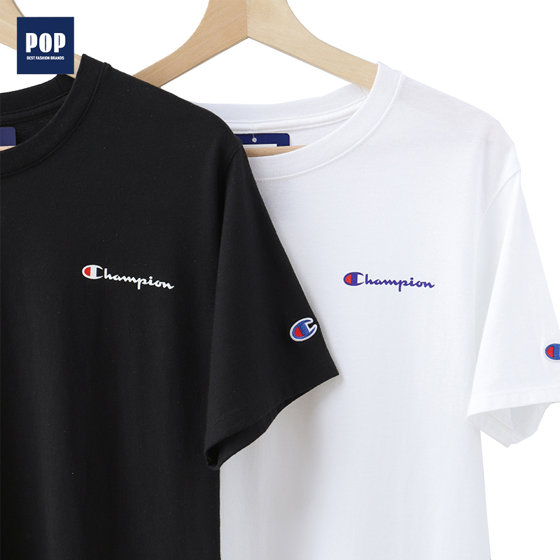 集货champion冠军男短袖t恤刺绣纯棉宽松情侣装中性风半袖夏潮牌