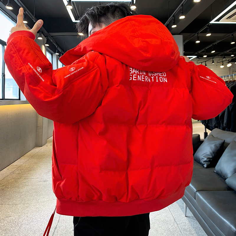男士冬季短款羽绒服2021新款加厚保暖韩版潮流休闲宽松面包服外套