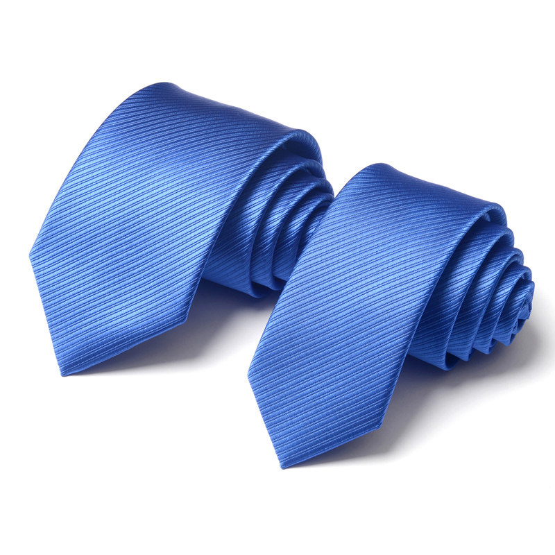 顿河dunhe宝蓝纯色领带男商务正8cm韩版窄6cm领带