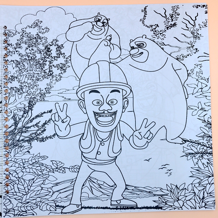 儿童简笔画画画本绘画本学画涂色本描画填色本xiong