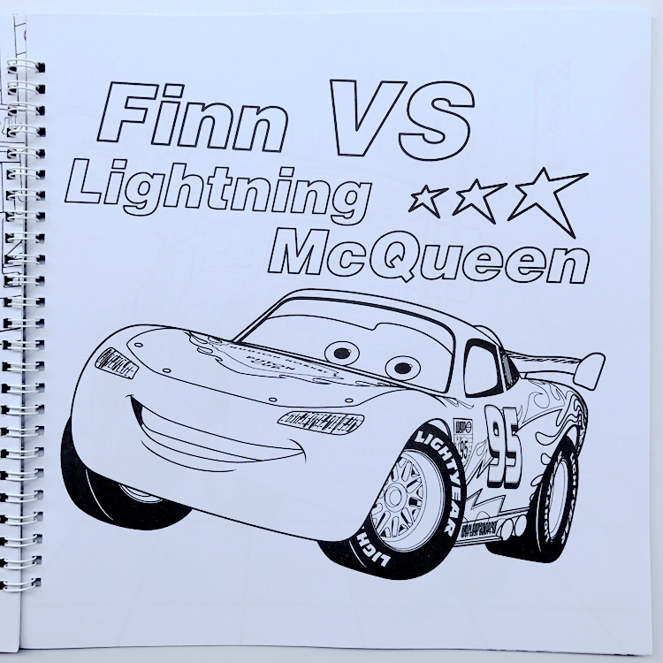 汽车总动员闪电麦昆益智填色卡通涂涂涂鸦绘画书画描红本