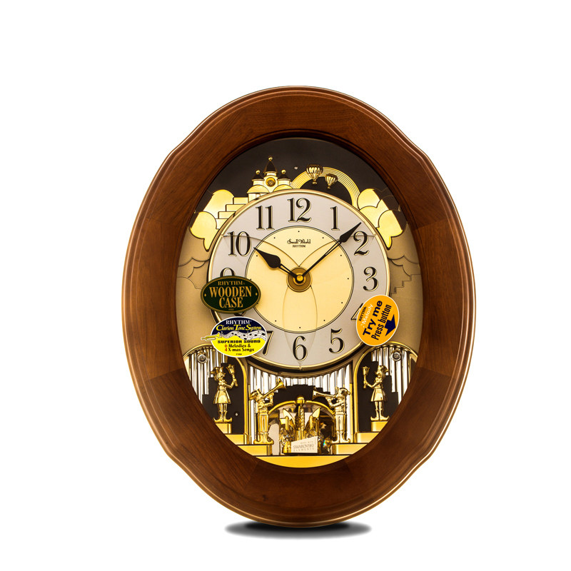 动感丽声rhythm钟木质木质简约魔幻音乐报时挂钟挂钟