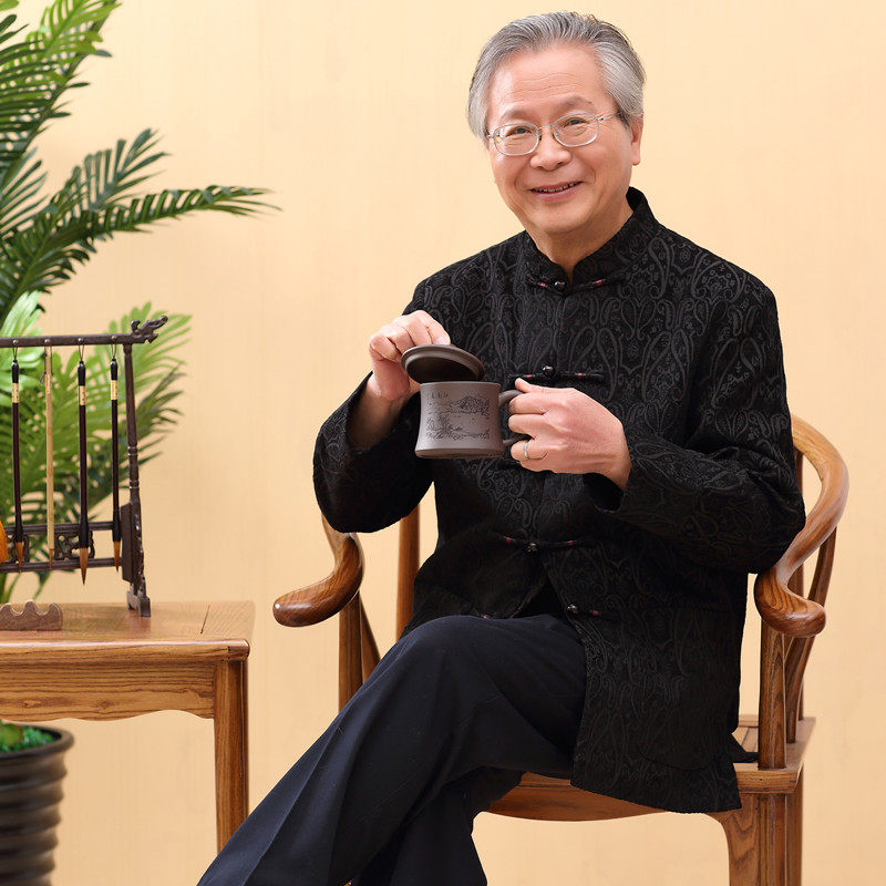 中老年人唐装春秋中式国风复古扣上衣服加肥加大唐装