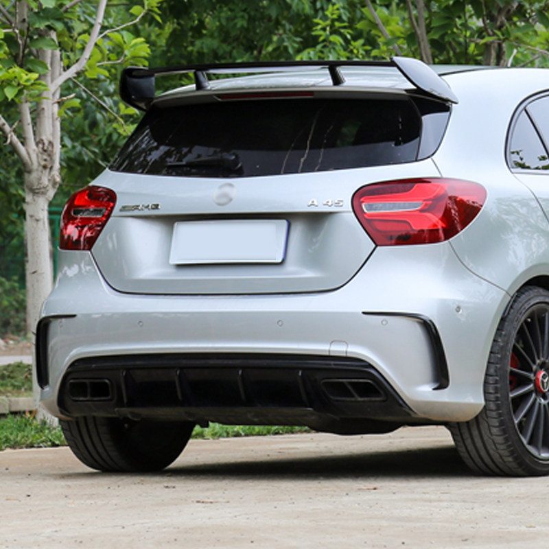 奔驰a级a200a260a45尾翼顶翼后唇尾喉前后大风刀前唇中网改装饰