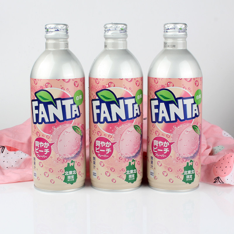 日本进口可口可乐水蜜桃味白果味透明明水粉色高颜值碳酸饮料