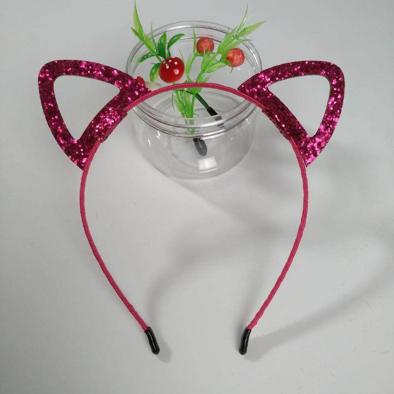 可爱可爱猫猫耳朵发箍女孩发光学生亮片头箍发卡发饰