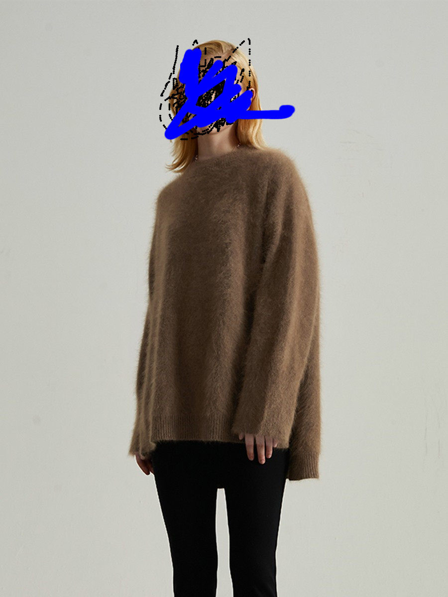 madeofsenses浣熊绒毛毛衣2021年秋冬新款小众毛衣