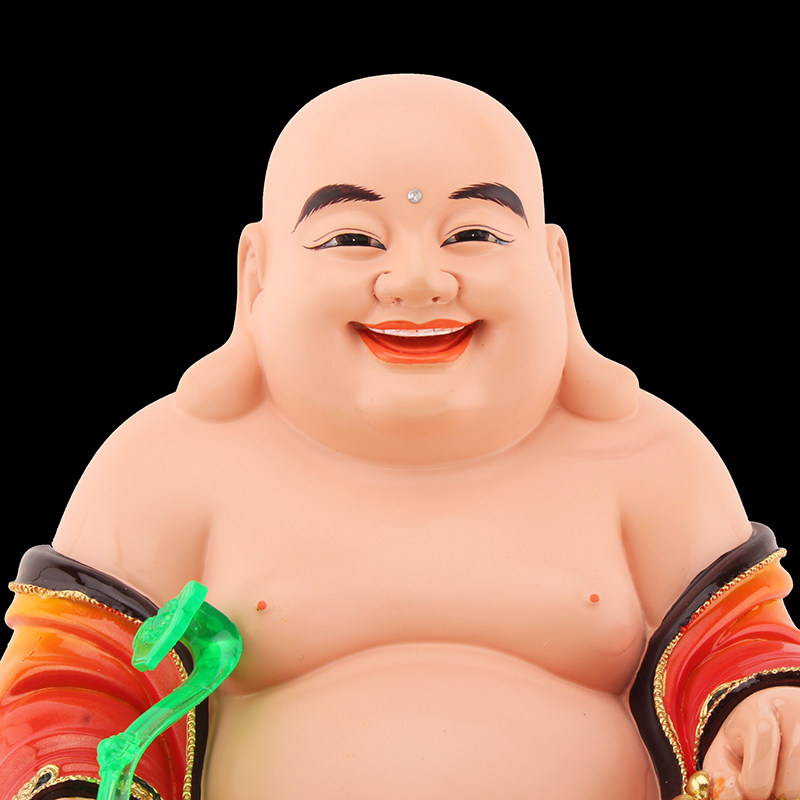 弥勒树脂彩绘佛笑面佛未来大肚布袋尚家居客厅摆件
