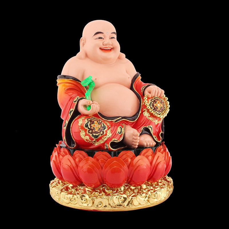 弥勒树脂彩绘佛笑面佛未来大肚布袋尚家居客厅摆件