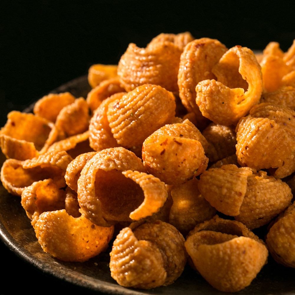 川味网红麻辣蜗牛酥500g零食海螺酥怀旧童年休闲办公小吃膨化食品