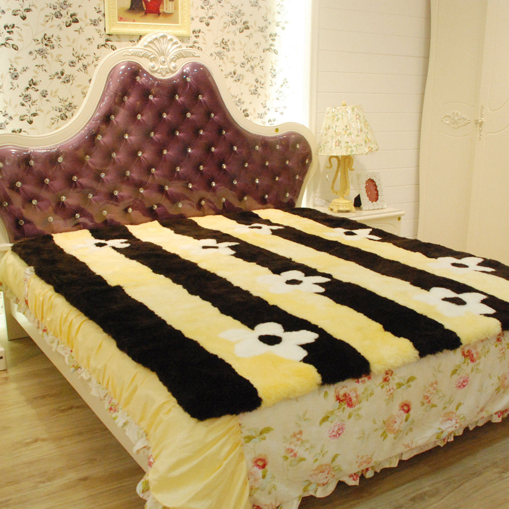 毛毯纯羊羊羔床毯加厚双人单双人1.8米休闲毯