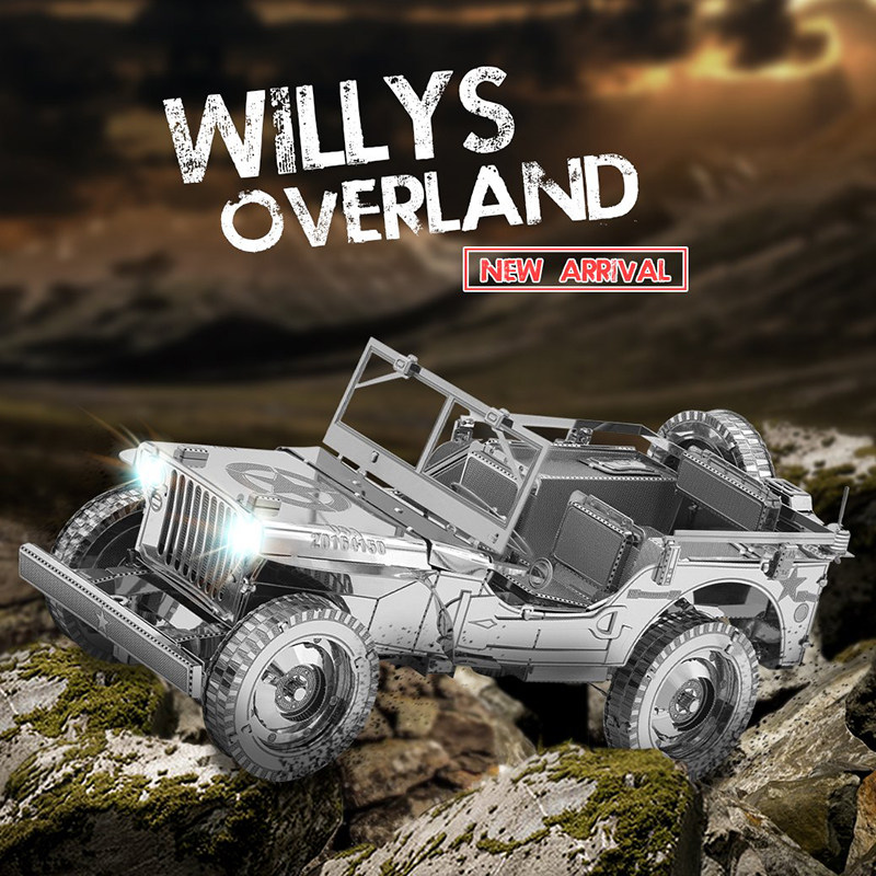 模型5折促销3d立体铁艺威利斯吉普车diy金属拼图