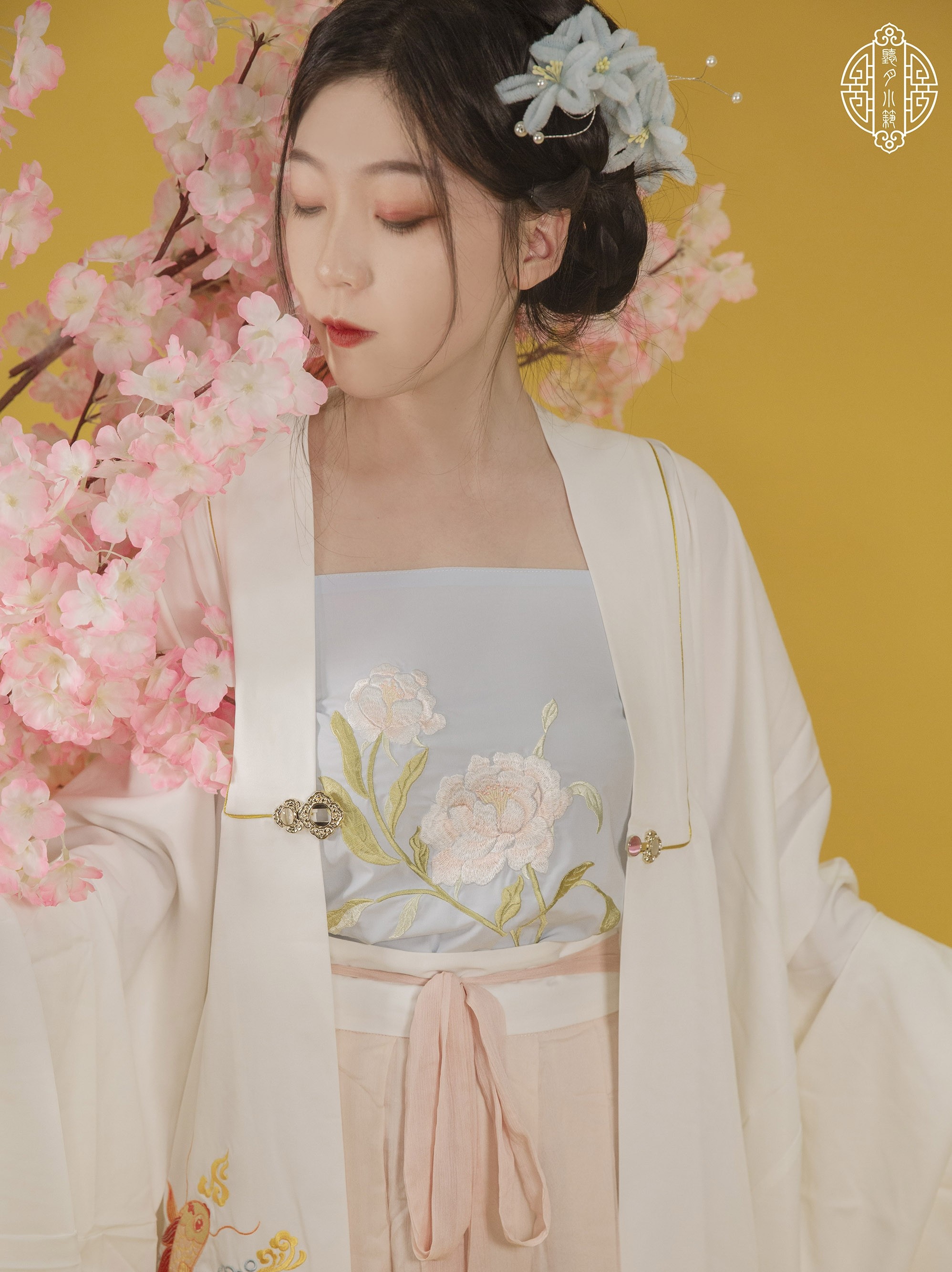 听月小筑夏季绣花汉服吊带汉服女日常汉元素宋抹内民族服装