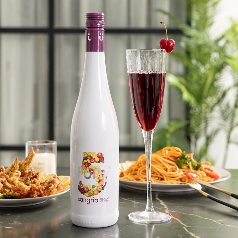 君同款西班牙进口桑格格利亚甜红红酒白瓶sangria红葡萄酒干红静态