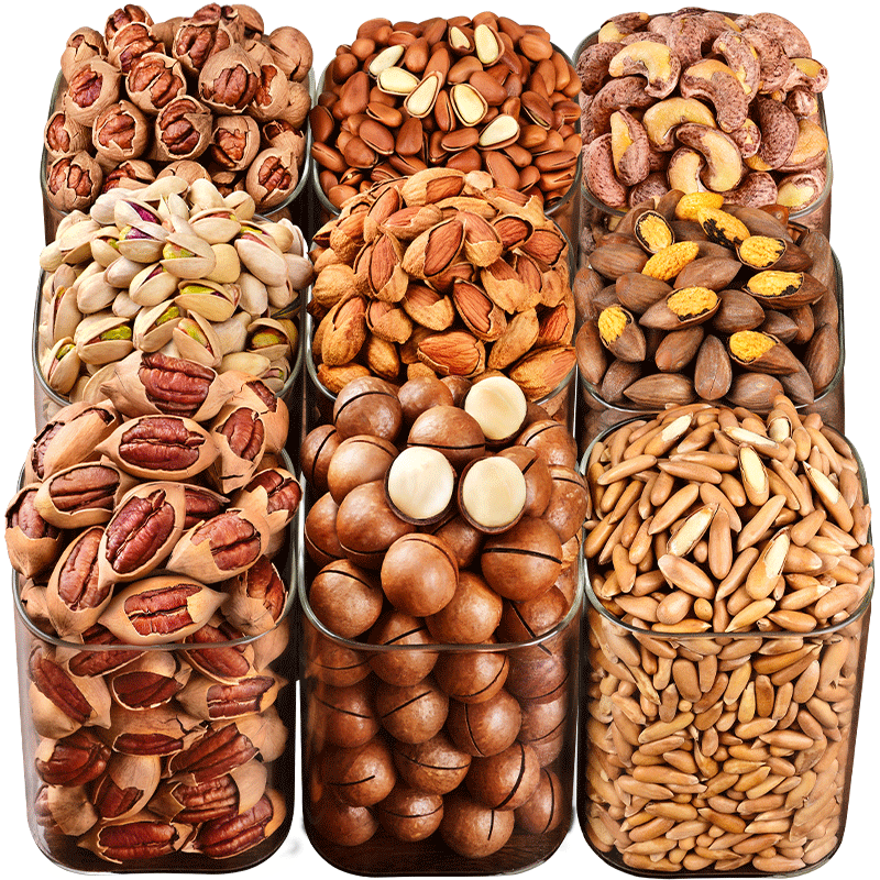 年货坚果组合混合干果零食巴西松高端散装无礼盒干货批发整箱5斤