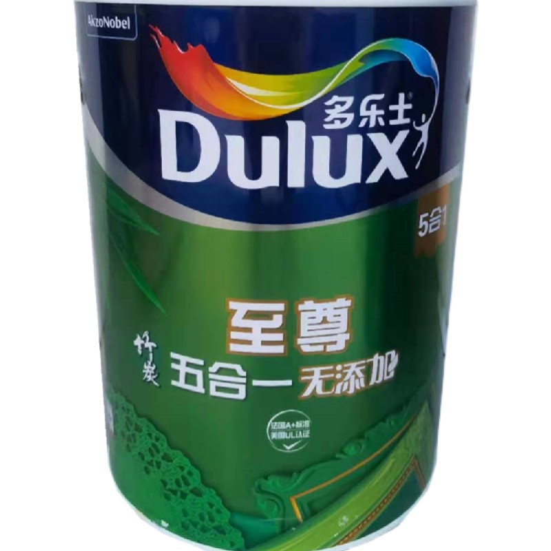 多乐士哑光至尊臻享竹炭5合1无添加内墙底面漆家用环保刷新墙漆
