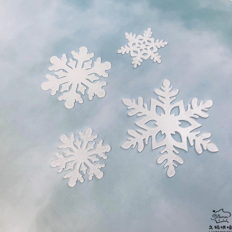 装饰雪花亚克力花城堡公主插牌插件冰雪奇缘主题节日装扮用品