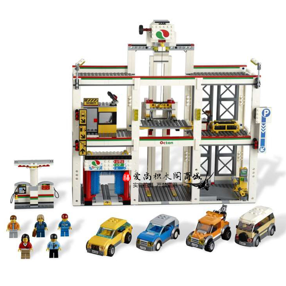 lego乐高4207城市自动化电梯停车场汽车库拖车男孩建构