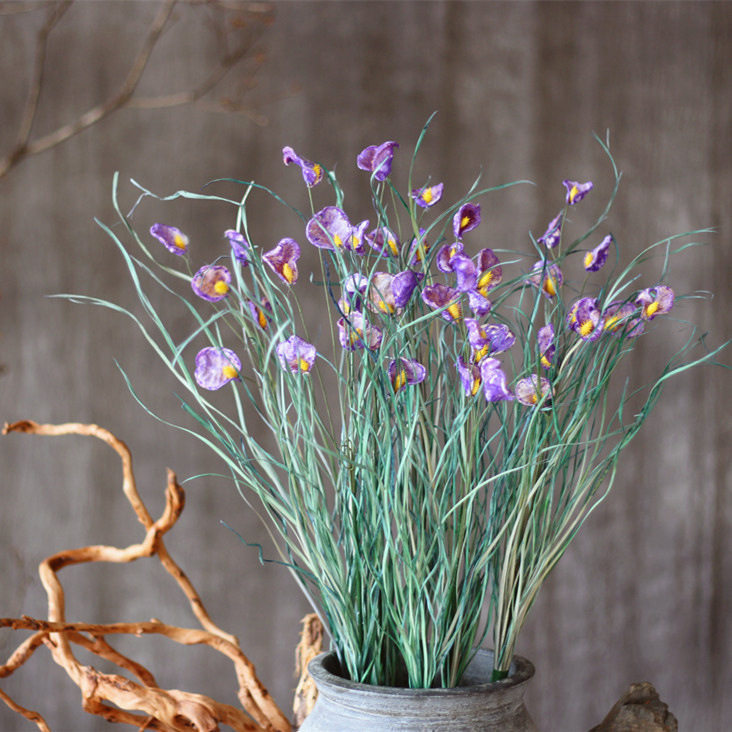 羽扇干花文艺返璞归真室内装饰手工手工制制作艺术兰花干花