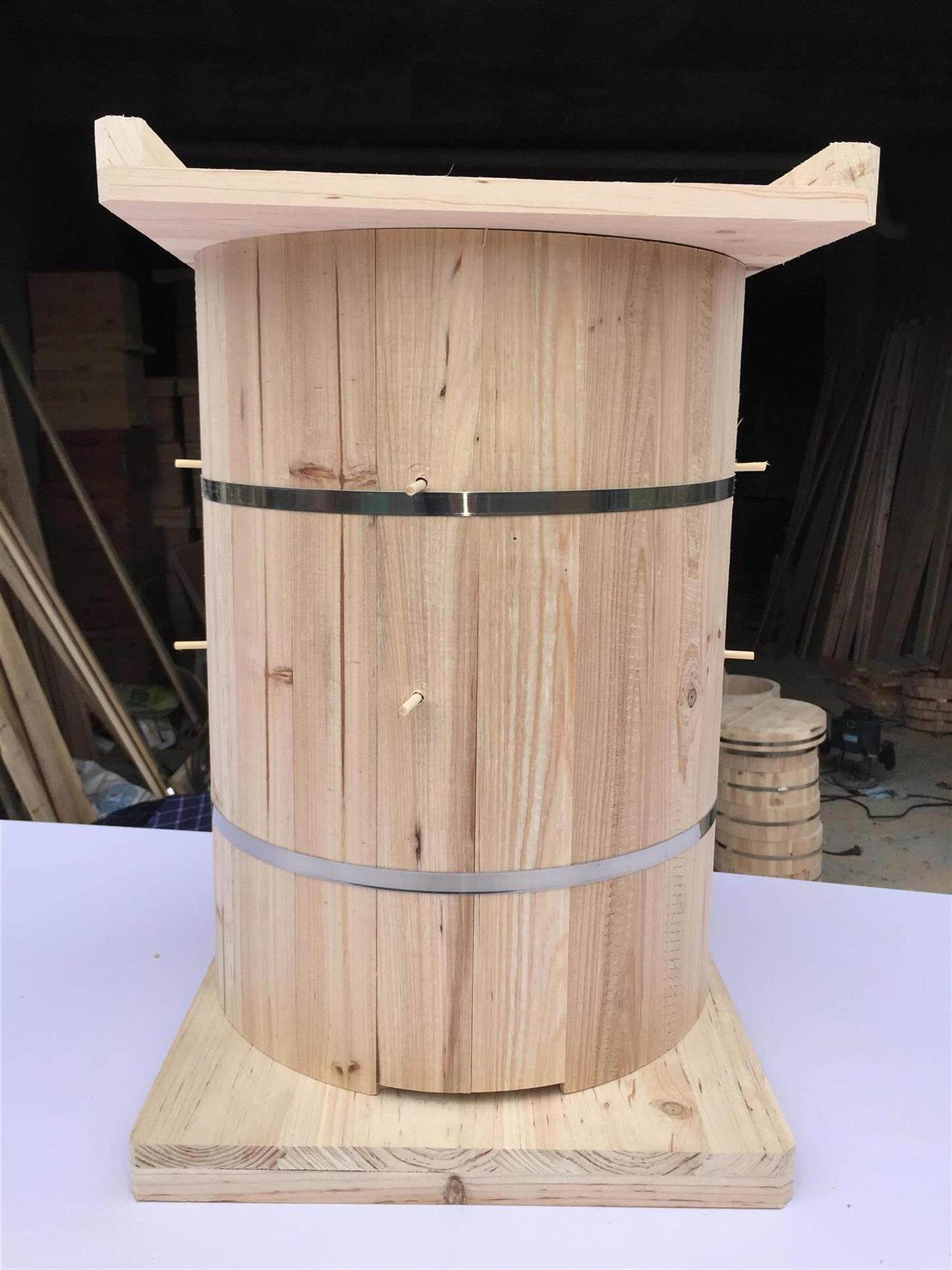 圆格子蜂箱中蜂土养圆桶分蜂收蜂桶蜜蜂野生养殖杉木制作五套包邮