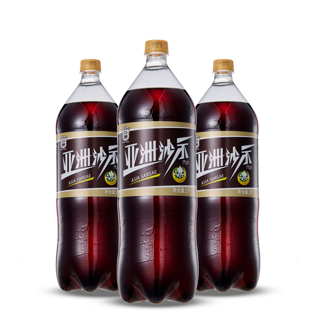 瓶装亚洲沙示汽水2l整箱碳酸饮料气泡风油精碳酸饮料