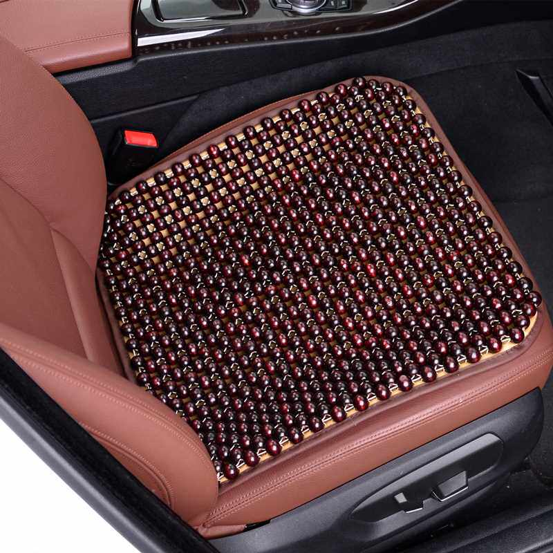 汽车通用座椅隔热实木夏天屁屁透气坐垫垫木通用座套