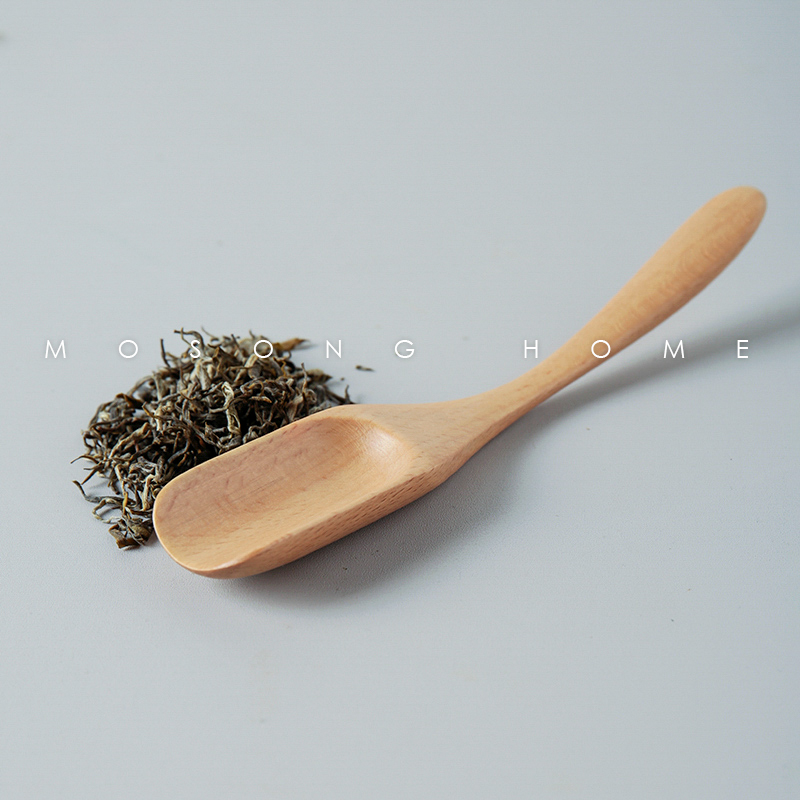 木上实木茶勺胡桃木茶叶勺子榉木咖啡木制茶匙茶匙