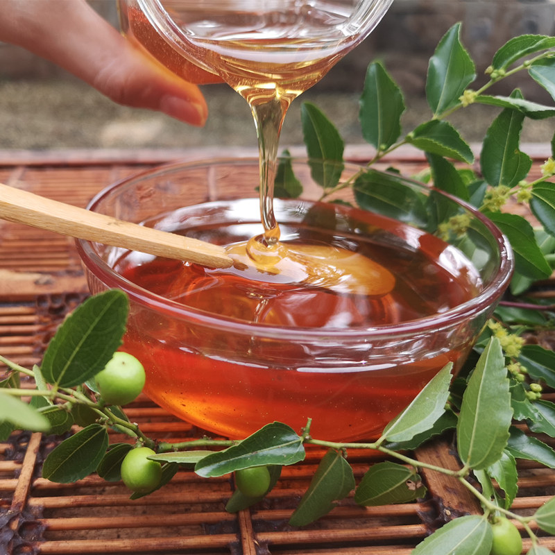 20年新鲜枣花蜜纯正天然农家自产成熟孕妇原蜜野生正宗蜂蜜无添加