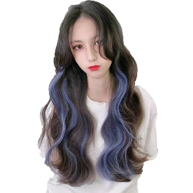 挂耳染发彩色假发片挑染接发条卷发短款心机卷发片