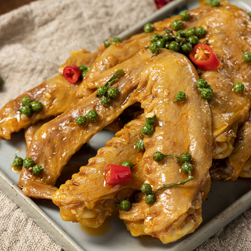 厨房密码藤椒麻椒鸭翅2袋200g麻辣鲜香熟食鸭肉零食