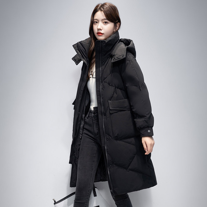 正品雅鹿羽绒服女中长款加厚宽松2022年冬季白鸭绒外套特价清仓潮