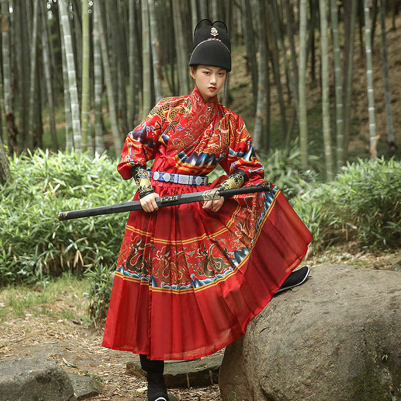 飞鱼婚礼汉服曳撒锦衣卫服贴现货树皮女装男装瑜伽外套