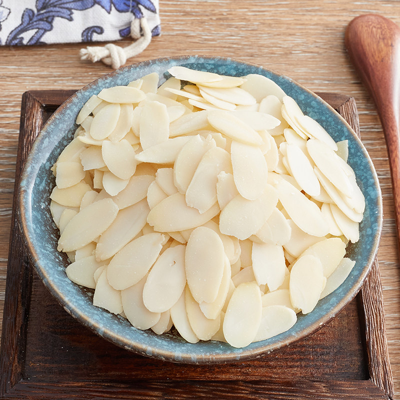 美国进口蓝钻杏仁片纯生巴旦木熟扁桃桃仁薄片杏仁