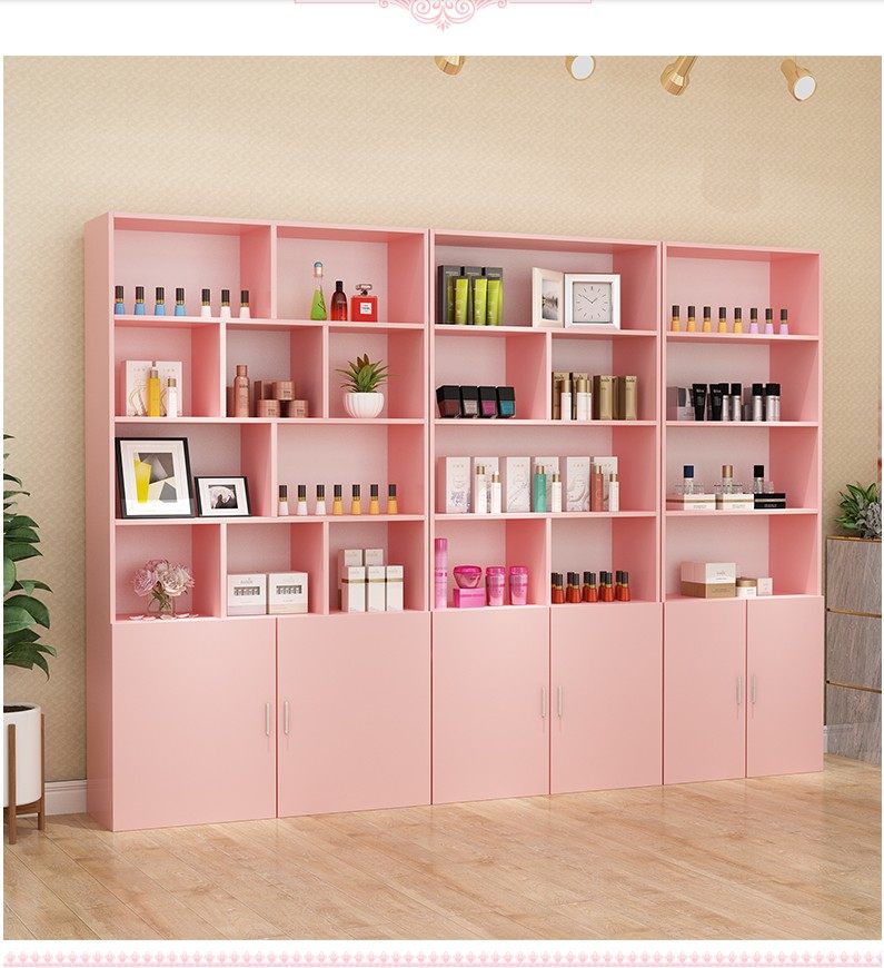 日本隔断清仓运费简约美容院产品柜子化妆品货架商用展示柜