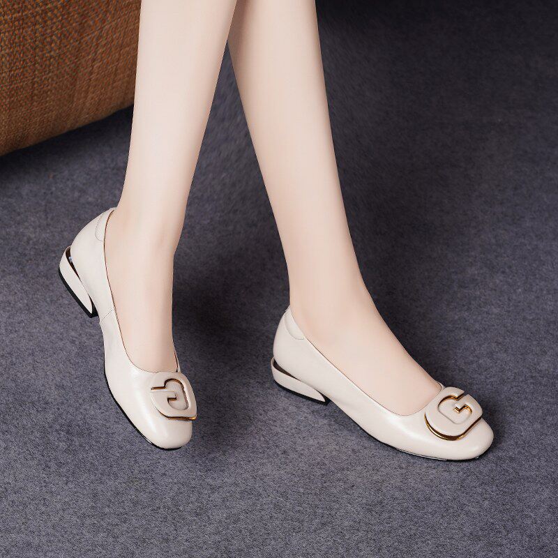 2023新款夏季平底单鞋女软底真皮女鞋春款皮鞋单鞋