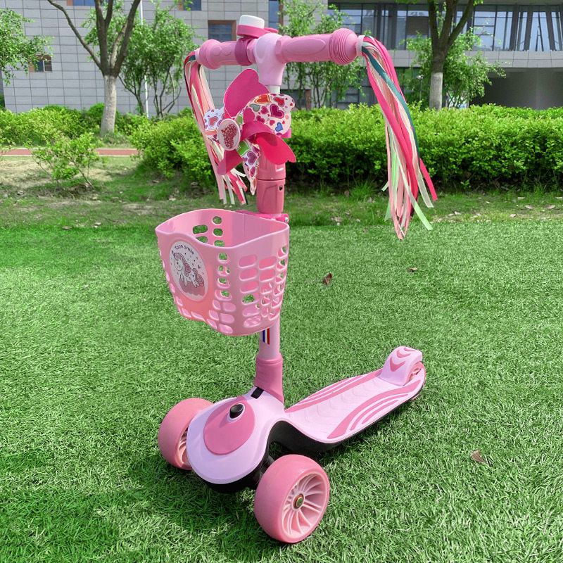 童车儿童滑板车前车装饰飘带米高风车绑带铃铛童车配件