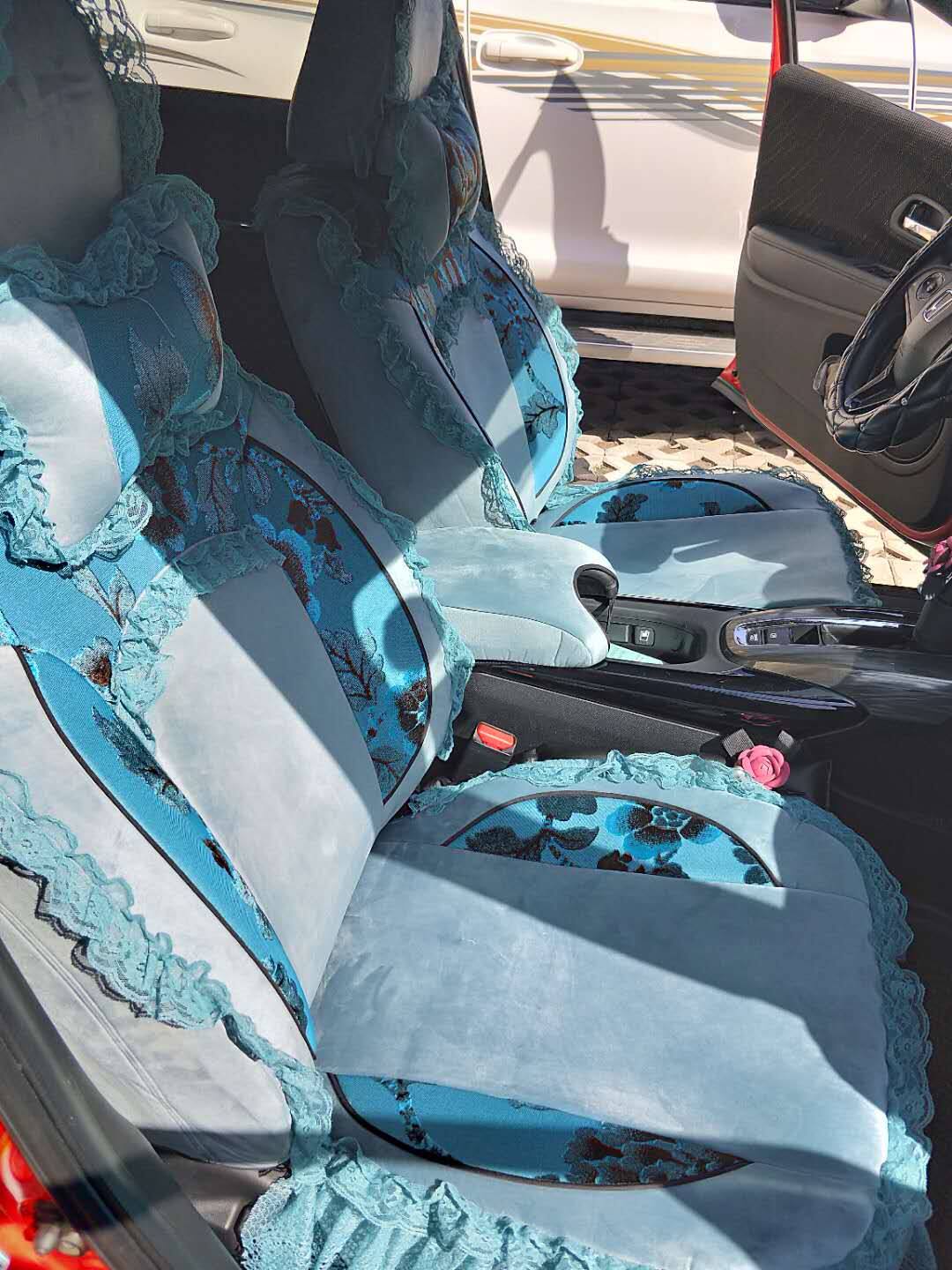 女士汽车座套全包围座包套绒布蕾丝花边车套四季通用凌派xrv英朗
