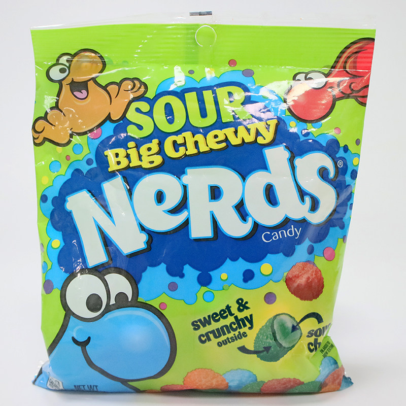 维卡美国大粒水果甜酸耐嚼硬糖nerdssourbig糖果