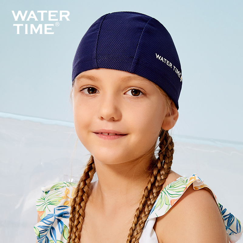 watertime儿童泳帽长发舒适护耳不勒头游泳帽专业游泳泳帽