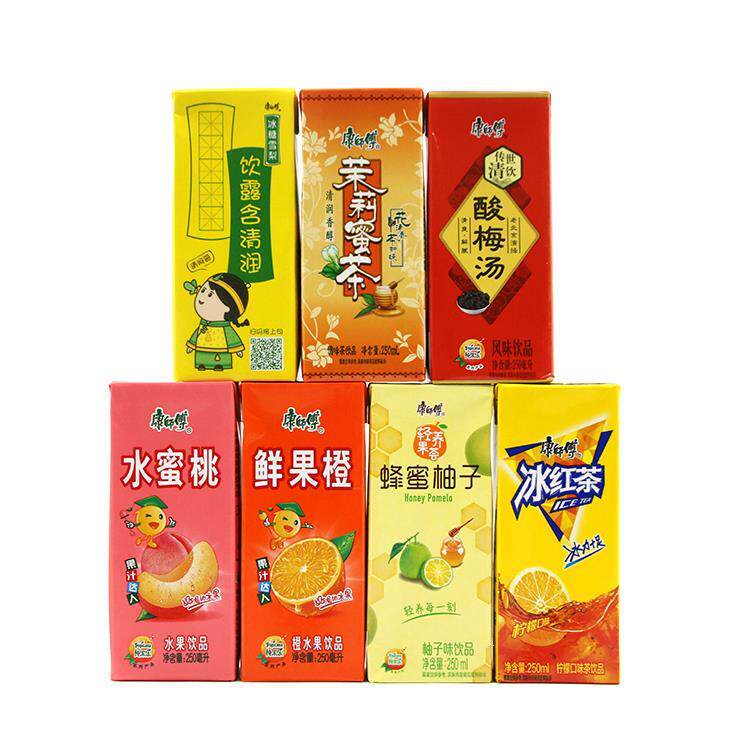 橙汁蜜桃纸盒水蜜桃茉莉酸梅汤小包装康师傅饮料混搭康师傅鲜果橙