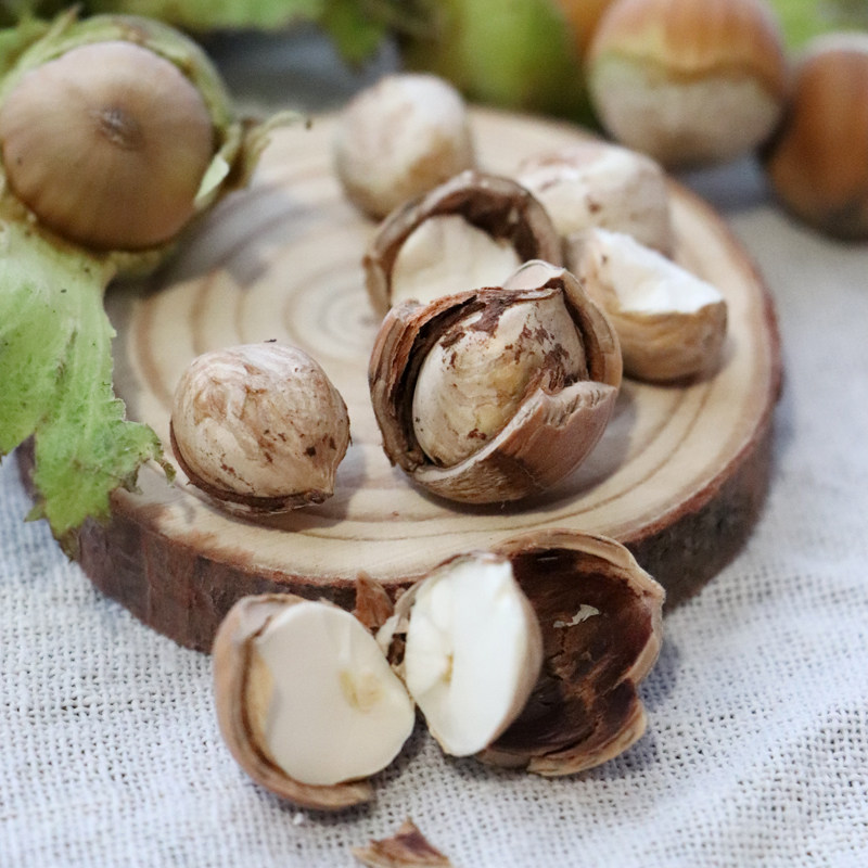 新鲜榛子带皮东北现摘生水仁大2022绿皮坚果榛子