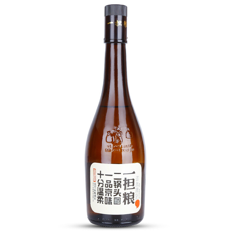 北京二锅头42度一担粮逗号清香型粮食白酒480ml*12瓶送礼酒水