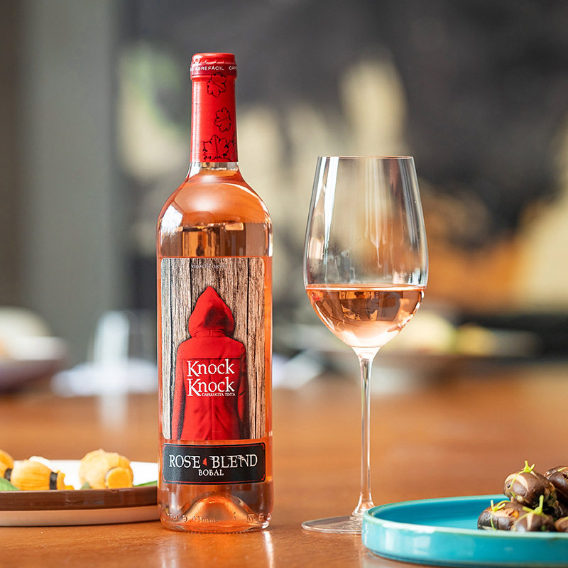 西班牙瓶装进口奥兰小红帽红酒红葡萄酒整箱桃红半甜型桃红静态葡萄酒