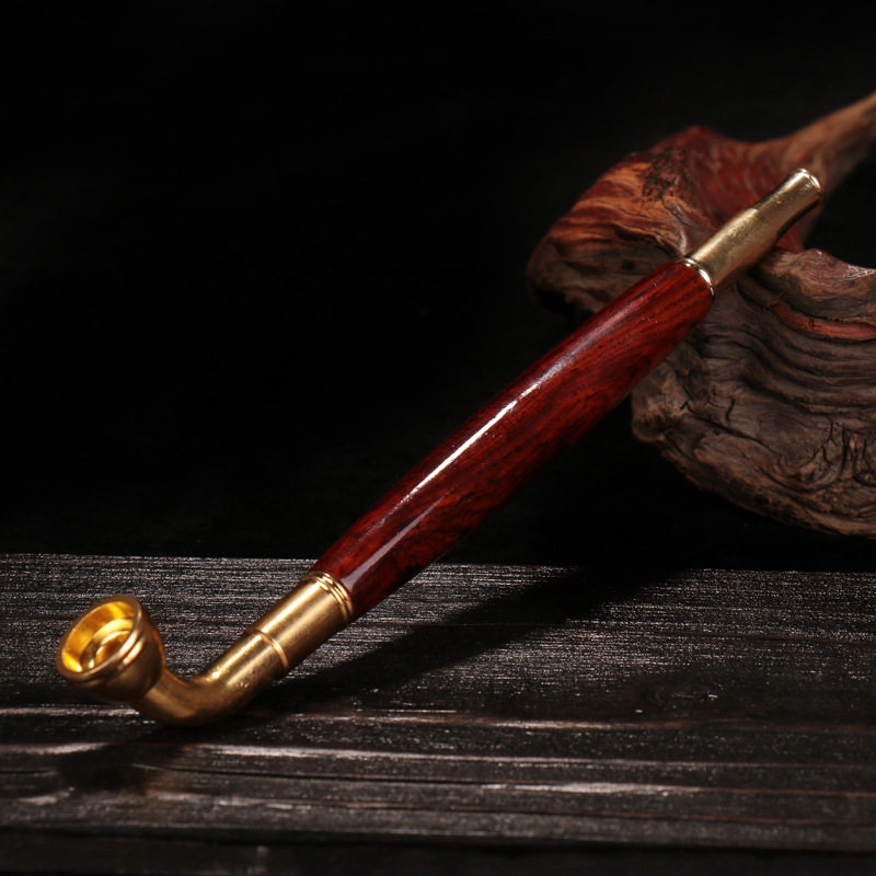 旱烟烟斗男士烟袋锅子老式复古玛瑙烟嘴烟丝烟斗