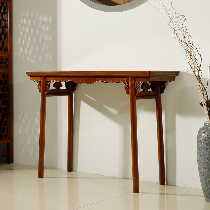 壹木匠心红木条案中式独板平头缅甸花梨木香条案