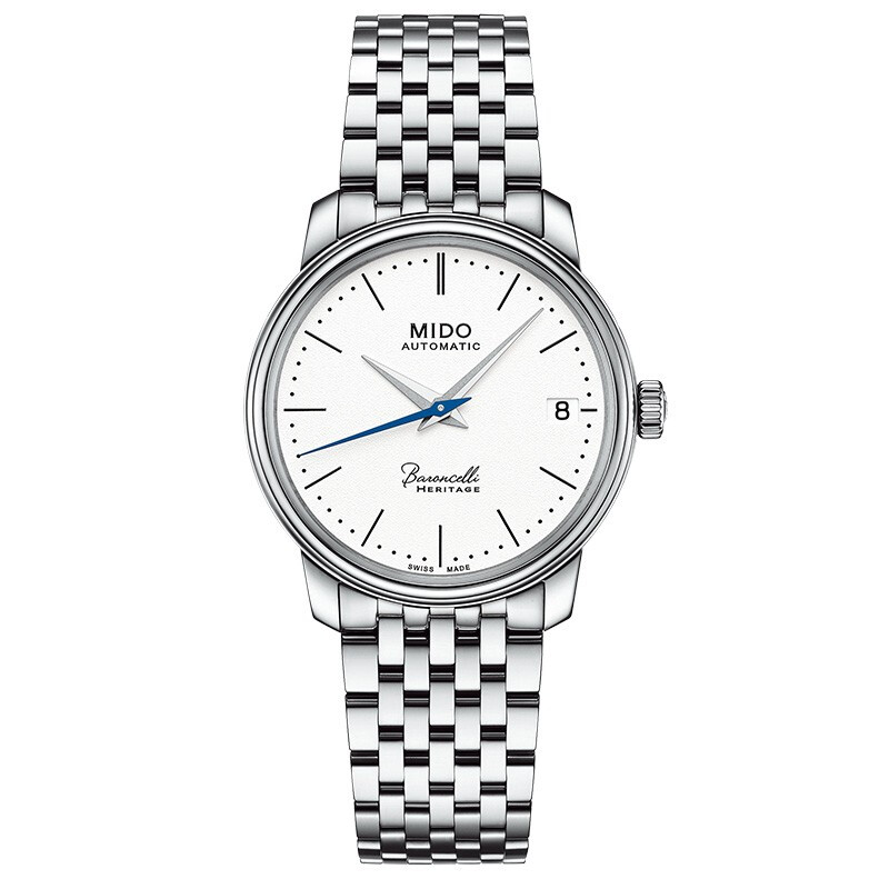 mido美度正品手表贝伦赛丽日历钢带机械女表瑞士腕表