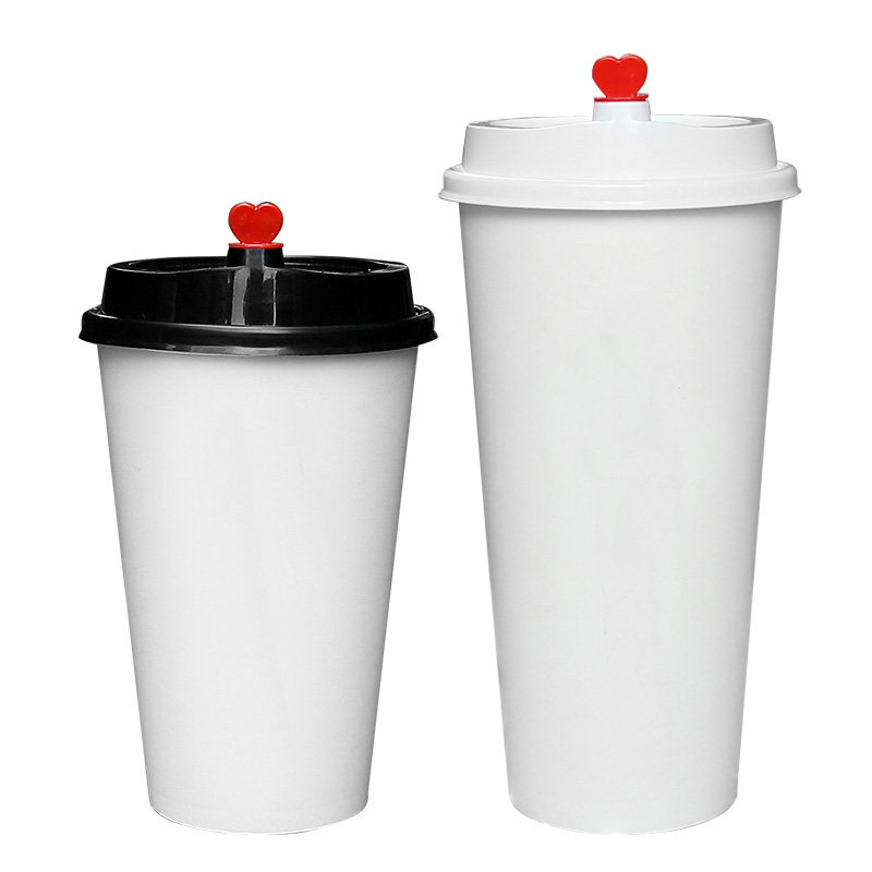 杯子一次性加厚白色双淋奶茶纸杯咖啡杯豆浆热饮纸杯